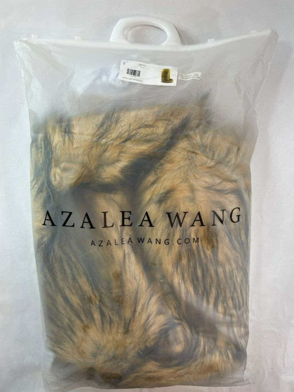 Azalea Wang Fayes Faux Fur Brown Multi Boots Warm Women's Size 9 NEW - Picture 10 of 10